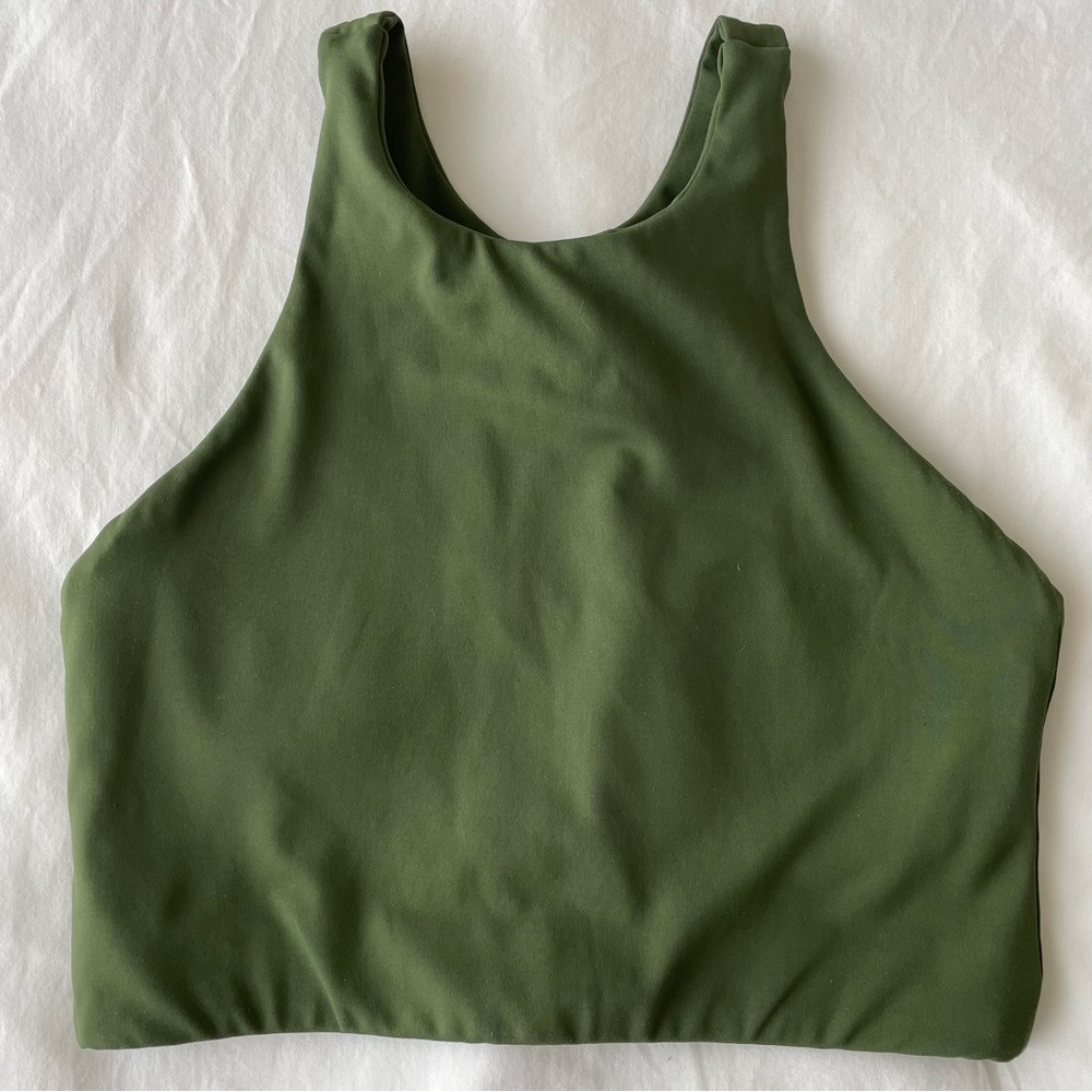 Montiel Hazel Halter Crop Army Green M